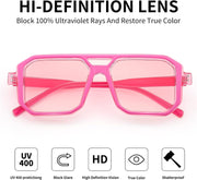 ÉÌƷͼƬ 6 | B0B9BNZRMZ | FEISEDY Retro Aviator Square Sunglasses for Women Men UV400 B2939