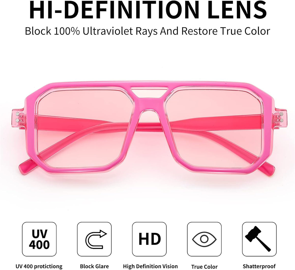 ÉÌƷͼƬ 6 | B0B9BNZRMZ | FEISEDY Retro Aviator Square Sunglasses for Women Men UV400 B2939