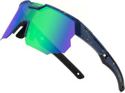 Blue Frame Green Mirrored Lens / Large | B0DPX7V13V | FEISEDY Polarized Sports Sunglasses for Men and Women,UV400 Baseball Sunglasses Youth Cycling Softball Goggles B0206