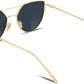 商品图片 2 | B01MEHLOJ8 | FEISEDY Cat Eye Fashion Metal Frame Mirrored Flat Lenses Women Sunglasses B2206