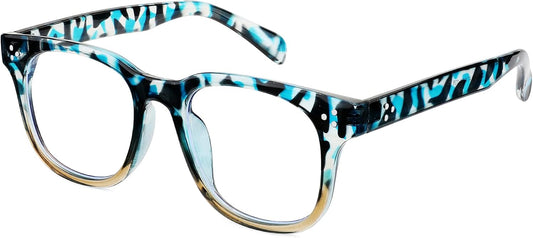 003 Blue Gray Frame / 47 Millimeters | B0BPXM56SL | FEISEDY Square Blue Light Blocking Glasses Women Men Computer glasses Fashion Plastic Frame Eyewear B2361