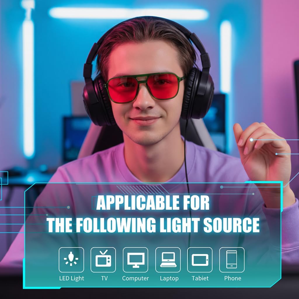 ÉÌƷͼƬ 20 | B0GCVQFPW9 | FEISEDY Blue Light Glasses for Computer Gaming Anti Eyestrain Glasses G2835