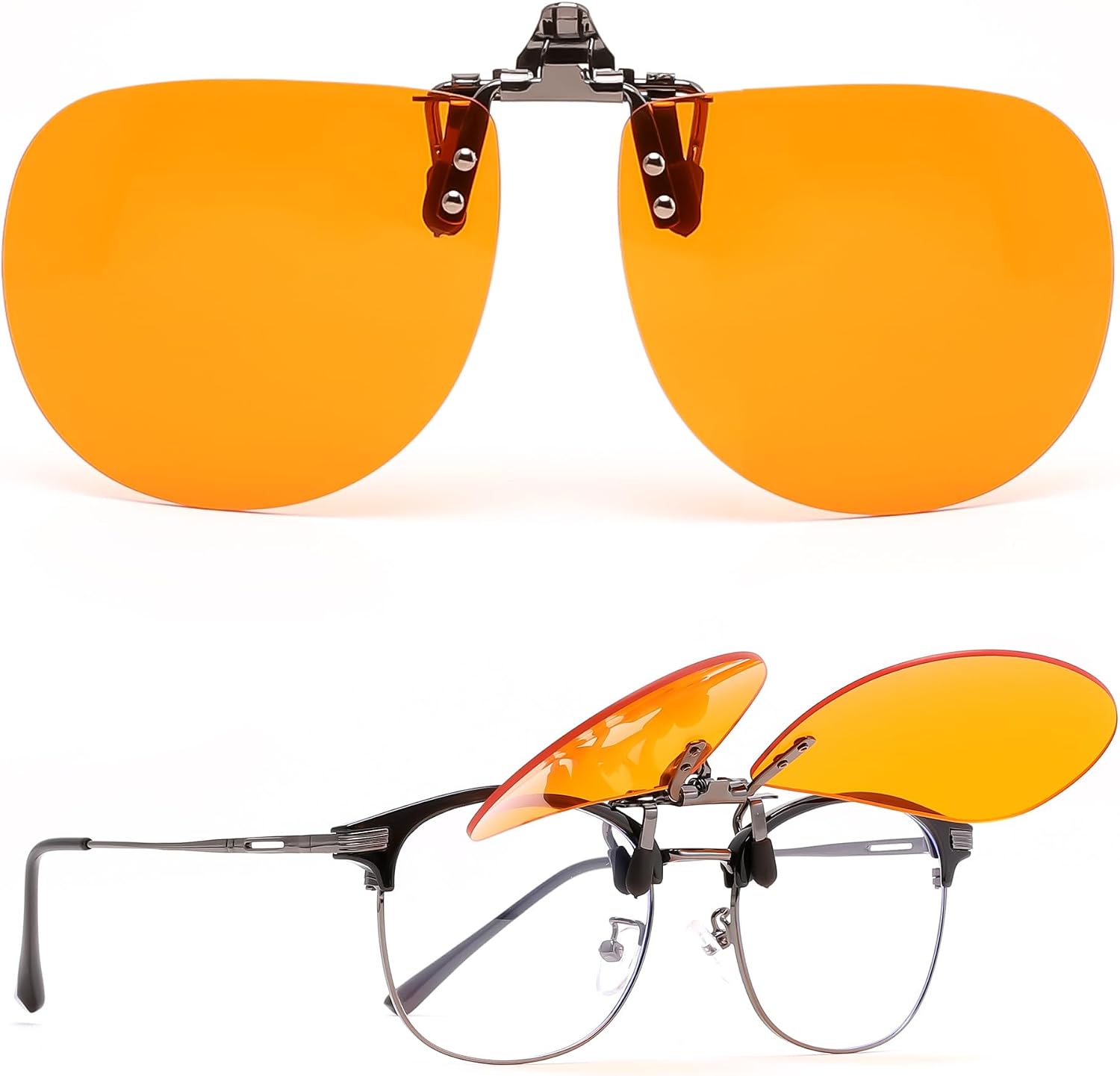 商品图片 21 | B0FZKQ9RL5 | FEISEDY Clip on Rimless One Piece Blue Light Glasses for Woman Men B0360