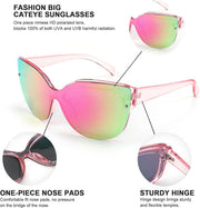 ÉÌƷͼƬ 5 | B09LTWN7GK | FEISEDY Cat Eye Sunglasses Polarized for Women Men£¬Rimless Mirrored Sunglasses, Oversized, Trendy Retro Sun Glasses B2796