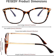 ÉÌƷͼƬ 24 | B096LSK611 | FEISEDY Blue Light Blocking Glasses Computer Glasses Women Men Cateye TR90 Frame B2772