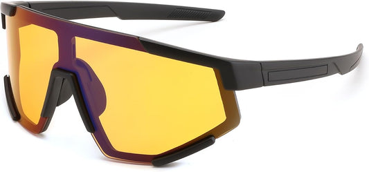 Black Frame-night Vision Lens / Large | B0DFMBL68F | FEISEDY Photochromic Sports Sunglasses for Men Women Night Vision Cycling Driving Running Glasses B0233