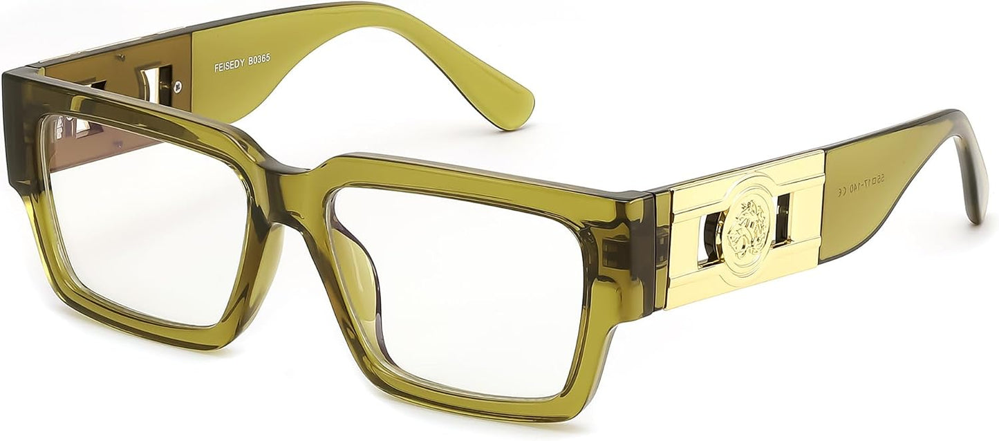 商品图片 23 | B0GQZ4LZK8 | FEISEDY Retro Trendy Rectangle Blue Light Glasses for Women Men B0365