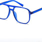Transparent Blue Frame / 54 Millimeters | B0DNSBDBK9 | FEISEDY Blue Light Glasses for Women Men Oversized Pilot Lightweight B2866