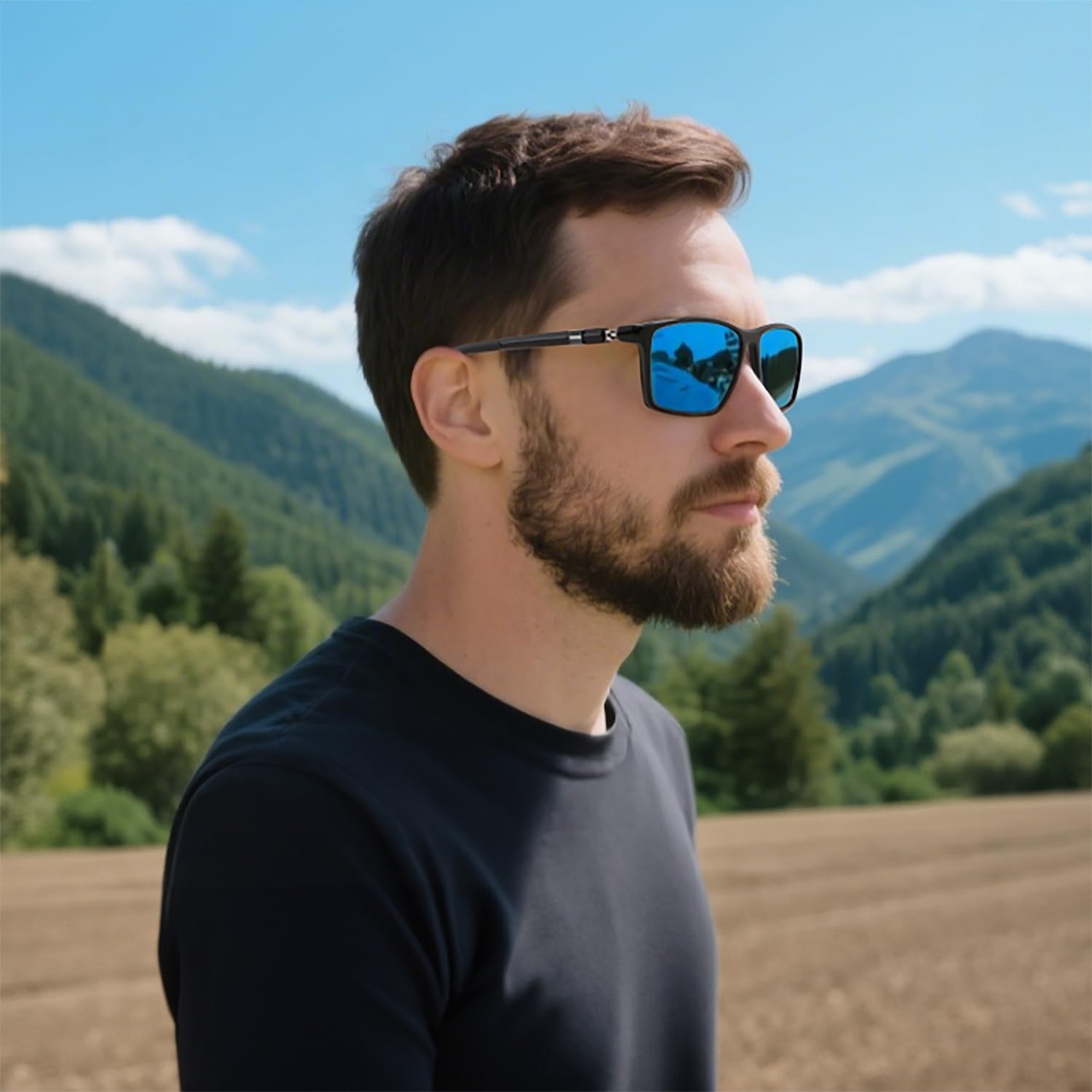 商品图片 16 | B0FG2HCVQL | FEISEDY Rectangle Sunglasses Women Men Trendy Classic Sunglasses Fashion Retro Vintage Square Frame Polarized UV400 B0288