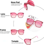 ÉÌƷͼƬ 19 | B0BB2BM9KF | FEISEDY Sunglasses Womens, Oversized Retro Square Polarized Sunglasses, Trendy Shades UV400 B2901