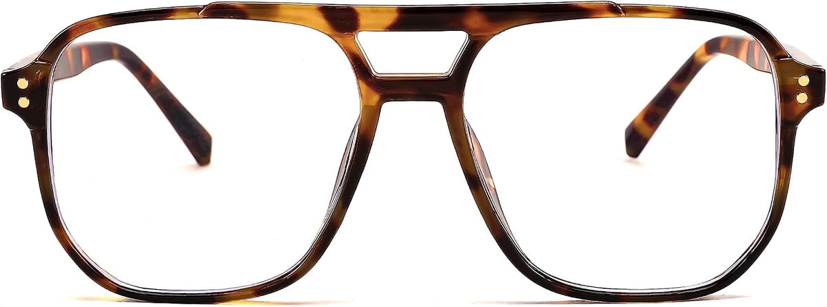 商品图片 25 | B0FWXP3HKW | FEISEDY Fashion Aviator Blue Light Reading Glasses for Woman Men B0318 | Square Pilot Computer Glasses, Anti Eyestrain Glare Readers