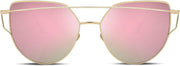 ÉÌƷͼƬ 15 | B01MEHLOJ8 | FEISEDY Cat Eye Fashion Metal Frame Mirrored Flat Lenses Women Sunglasses B2206