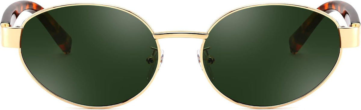 ÉÌƷͼƬ 21 | B0GK19LPFF | FEISEDY Retro Oval Metal Y2K Sunglasses for Women Men Small Frame B0402
