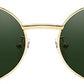 FEISEDY Sunglasses Men Women UV400 Protection Retro Trendy Classic Oval Small Metal Frame B0402