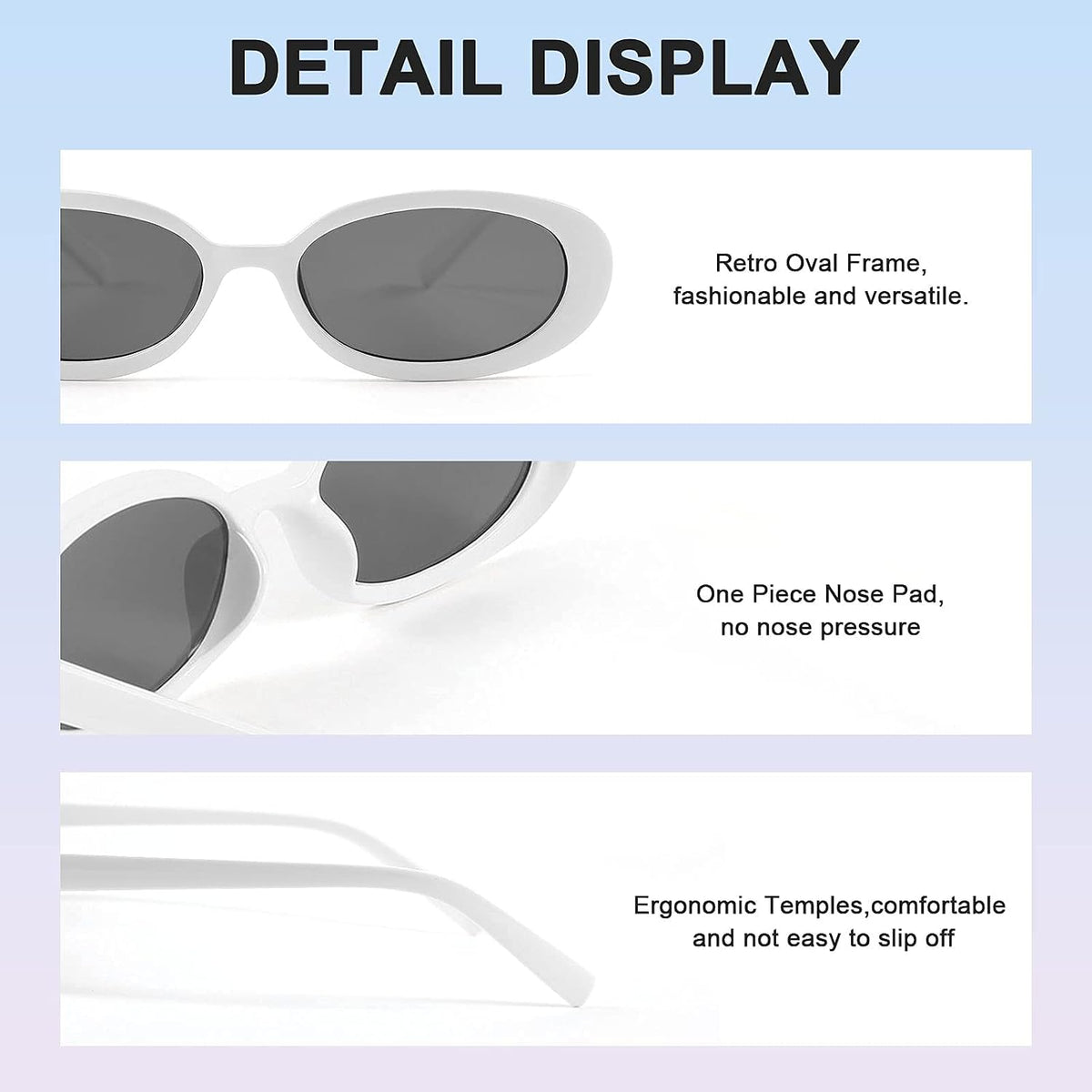ÉÌƷͼƬ 20 | B09CPPH1XH | FEISEDY Retro 90s Oval Small Sunglasses Women Men Trendy Sunglasses Tinted Glasses B2801
