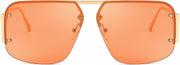 ÉÌƷͼƬ 23 | B0CP2666ZB | FEISEDY Trendy Aviator Sunglasses for Women Men Retro Metal Rimless Frame Square Shades B2985