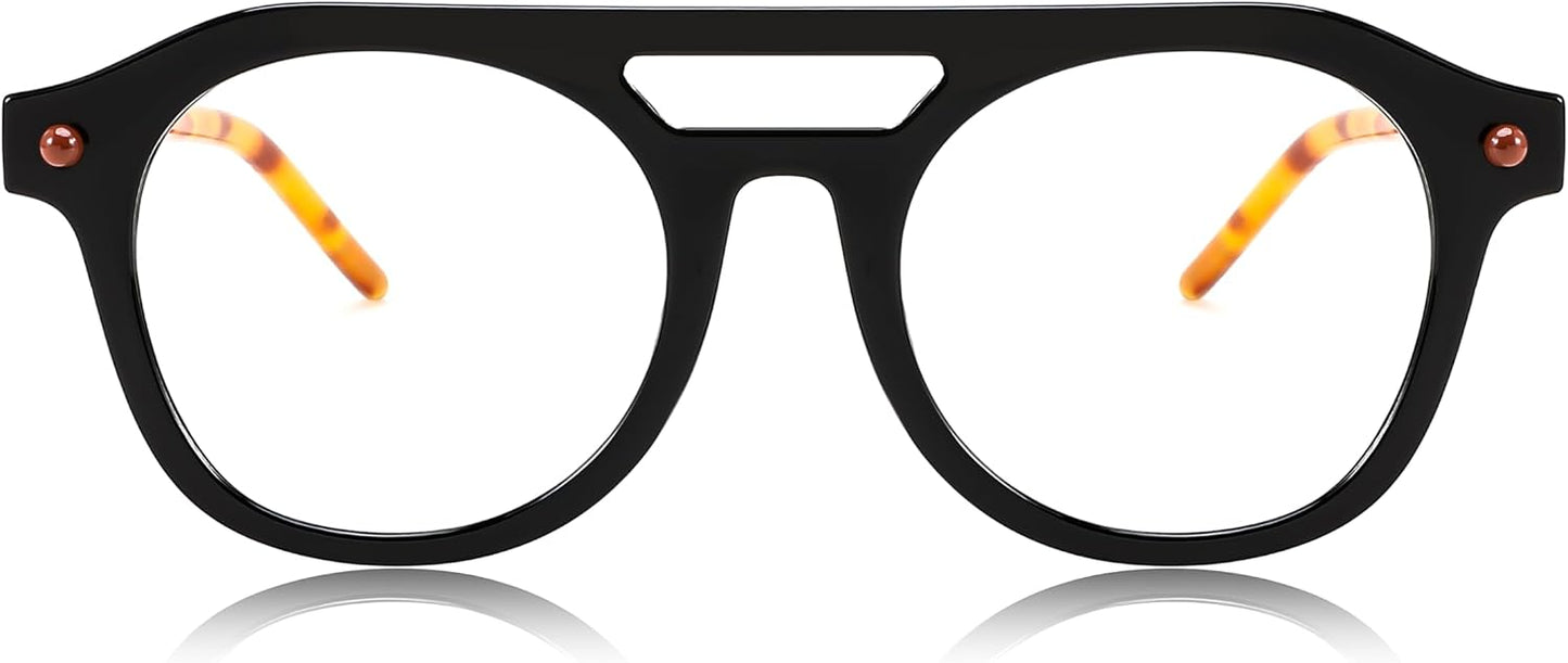 商品图片 22 | B0CJMDW1B6 | FEISEDY 70s Aviator Blue Light Blocking Glasses Square Pilot Frame Anti Glare Computer Glasses Women Men B0052