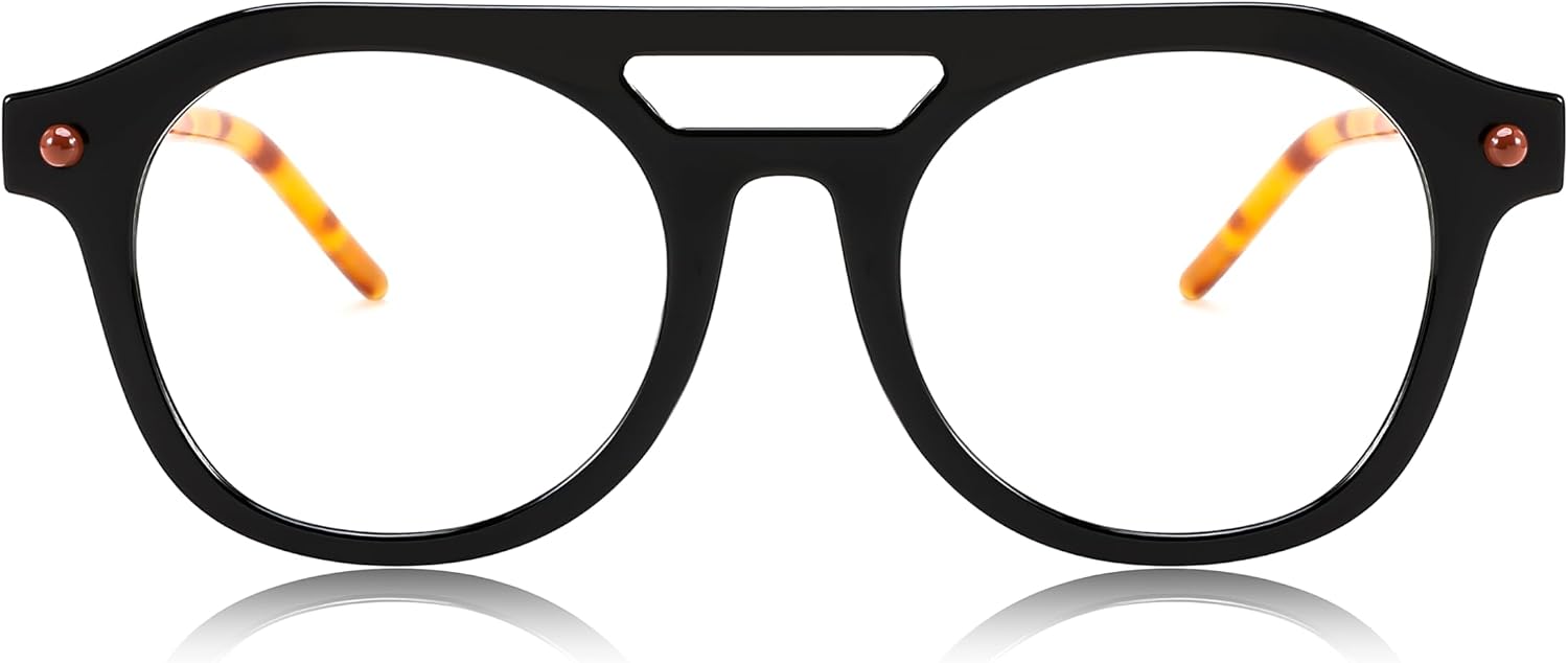 商品图片 22 | B0CJMDW1B6 | FEISEDY 70s Aviator Blue Light Blocking Glasses Square Pilot Frame Anti Glare Computer Glasses Women Men B0052