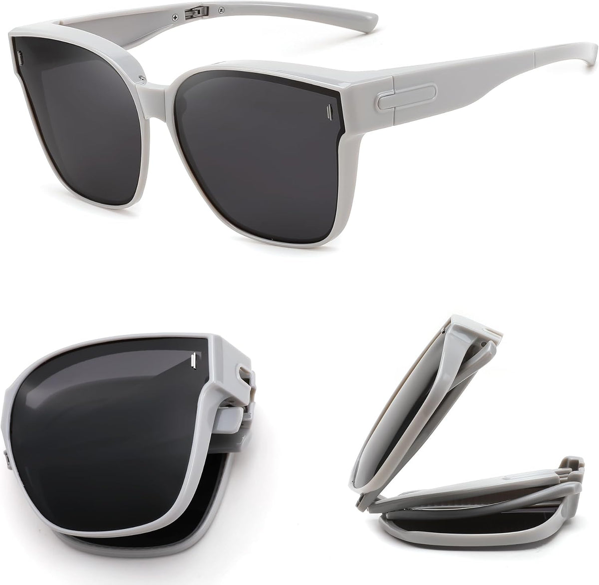ÉÌƷͼƬ 14 | B0D9N67YQ7 | FEISEDY Folding Polarized Fit Over Glasses Sunglasses for Women Men Lightweight Foldable Sunglasses Over Glasses B0218