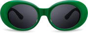 Green / 51 Millimeters | B09VJX3B6F | FEISEDY Sunglasses White Oval Clout Goggles for Women Men Retro Round Trendy Rimmed Clueless Costume Frame B2253
