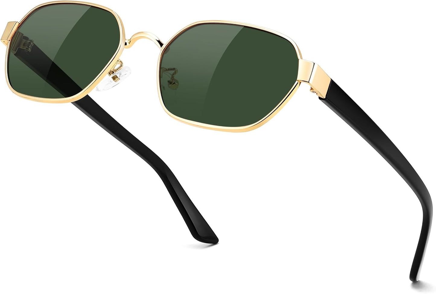 商品图片 9 | B0GY42ZV46 | FEISEDY Women and Men UV400 Protection Sunglasses, Polygon Square Metal Frame Retro Stylish Shades B0452