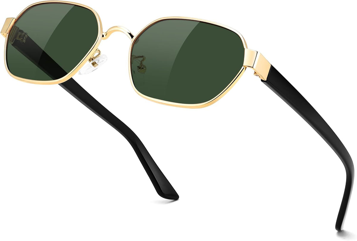 ÉÌƷͼƬ 9 | B0GY42ZV46 | FEISEDY Women and Men UV400 Protection Sunglasses, Polygon Square Metal Frame Retro Stylish Shades B0452