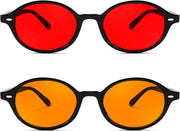 ÉÌƷͼƬ 26 | B0DTHVTKB5 | FEISEDY Retro Oval Sunglasses for Women 90s Narrow Round Lightweight Shades Y2k Trendy Sunnies B1171