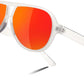 Polarized White Frame & Red Lens / 58 Millimeters | B0D421P4KY | FEISEDY Polarized Sunglasses, TAC HD Lens, TR-90 Frame Lightweight, Retro Sunglasses for Women Men UV400 Protection B0171