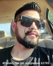 ÉÌƷͼƬ 33 | B09L4V27YS | FEISEDY Square Oversized Sunglasses for Men Women Flat Top B2765