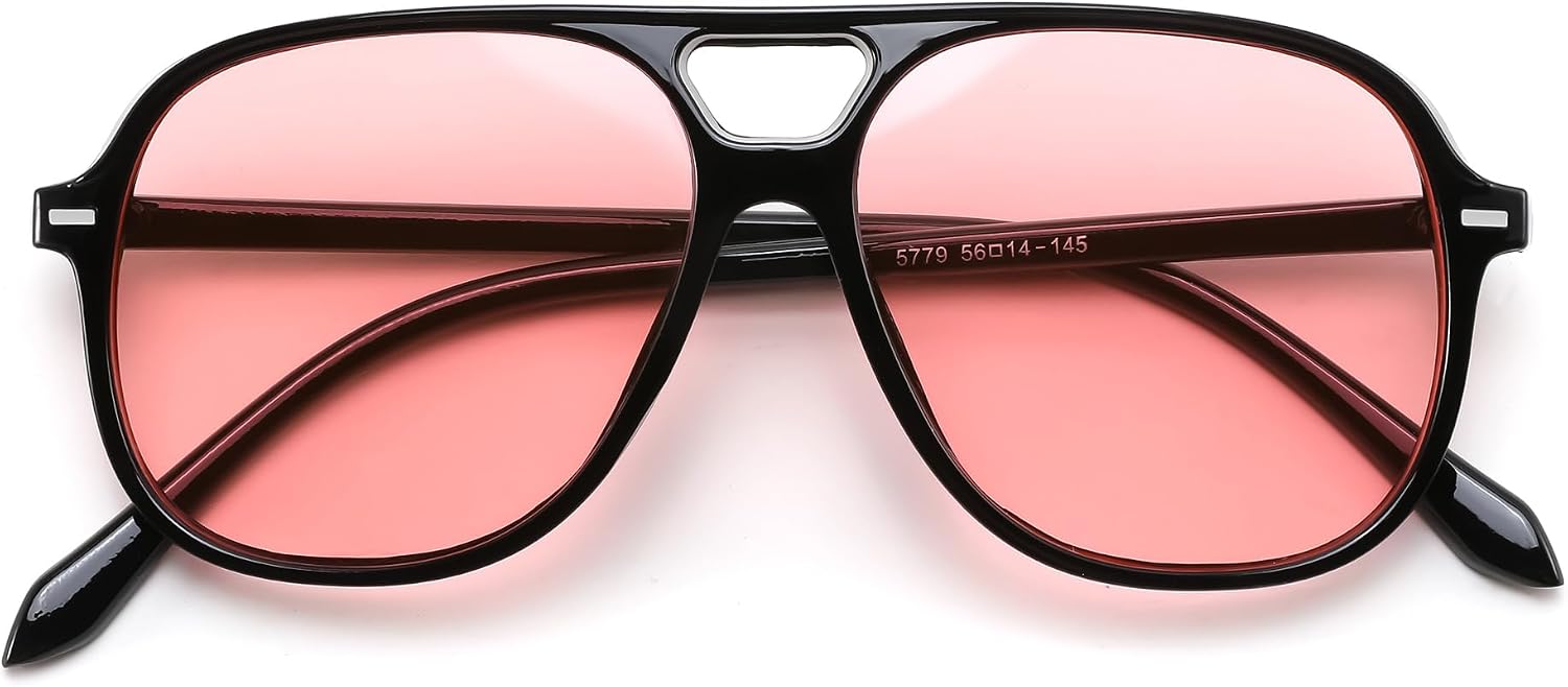 商品图片 40 | B0H1WCGC42 | FEISEDY Retro Square Aviator Sunglasses Women Men Double Bridge B0443