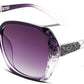 Violet Lavender / 56 Millimeters | B0GK5RQ9L6 | FEISEDY Polarized Women Square Sunglasses Sparkling Composite Shiny Frame B2289