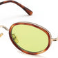 Tortoise Frame Light Green Lens / 52 Millimeters | B0H2XML83K | FEISEDY 90s Retro Oval Cat Eye Sunglasses UV400 Small Face B0450