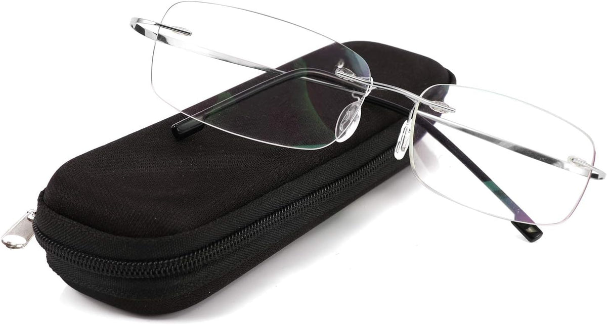 ÉÌƷͼƬ 2 | B08LNLRPLD | FEISEDY Lightweight Rimless Titanium Stainless Steel Anti-Blue Light Reading Glasses B2686