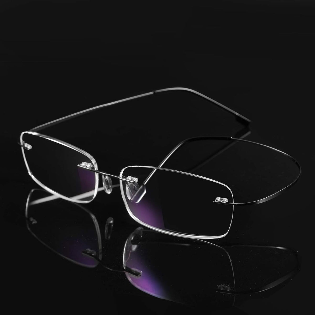 ÉÌƷͼƬ 10 | B08LNLRPLD | FEISEDY Lightweight Rimless Titanium Stainless Steel Anti-Blue Light Reading Glasses B2686