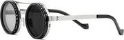 Sliver Aviator 0319 / 46 Millimeters | B0FK4L5C2L | FEISEDY Adjustable Sunglasses Polarized Men, Round Metal ND Filter B1400