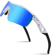 Spot White-blue / 125 Millimeters | B0CGMTNPZF | FEISEDY Kids Polarized Sports Sunglasses, TR90 UV400 Baseball Cycling