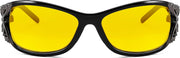 ÉÌƷͼƬ 74 | B081YY5RM3 | FEISEDY Classic Womens Night Glasses Driving Anti Glare Wrap Around Yellow Sunglasses B2548