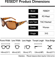 ÉÌƷͼƬ 15 | B07XNYV3GC | FEISEDY Polarized Oversized Sunglasses for Women Men, Classic Rectangle Wrap Around Large Frame UV400 Protection B2504