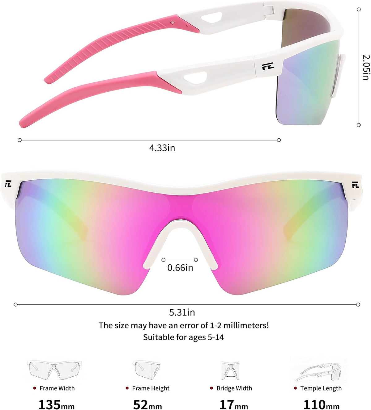 ÉÌƷͼƬ 75 | B07JZ18KMZ | FEISEDY Kids Polarized Sports Sunglasses, TR90 UV400 Baseball Cycling