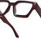 Tea / 53 Millimeters | B0DXDX8H99 | FEISEDY Retro Blue Light Blocking Glasses for Women Men 90s Classic Rectangle Frame Thick Chic Computer Eyeglasses B2383R
