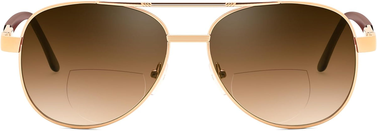 ÉÌƷͼƬ 7 | B0G1BRNH4D | FEISEDY Metal Aviator Bifocal Reader Sunglasses for Men B0335