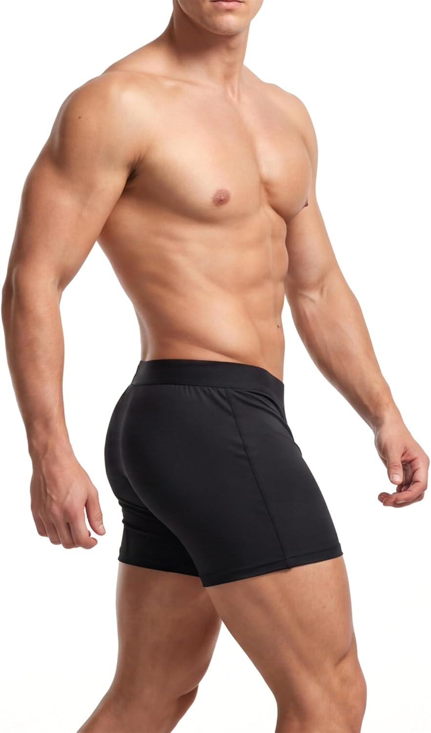 商品图片 3 | B0GVDJM12W | Men's Underwear Boxers, Anti-Chafing Long Leg Boxer Briefs, Ice Silk Breathable Stretch Fabric Underpants for Men 6-Pack