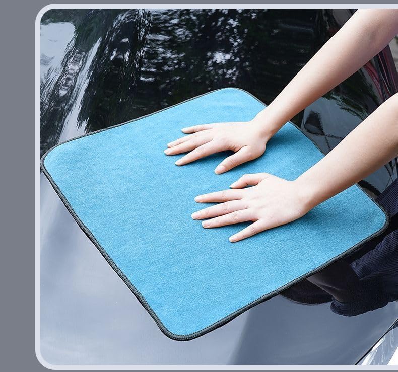 商品图片 2 | B0G2L2SBF6 | Microfiber Towels for Cars 3 Pieces Drying Towel & Cleaning Cloths 11.8x11.8in Thick Absorbent Wipes for Car Home Motorbike