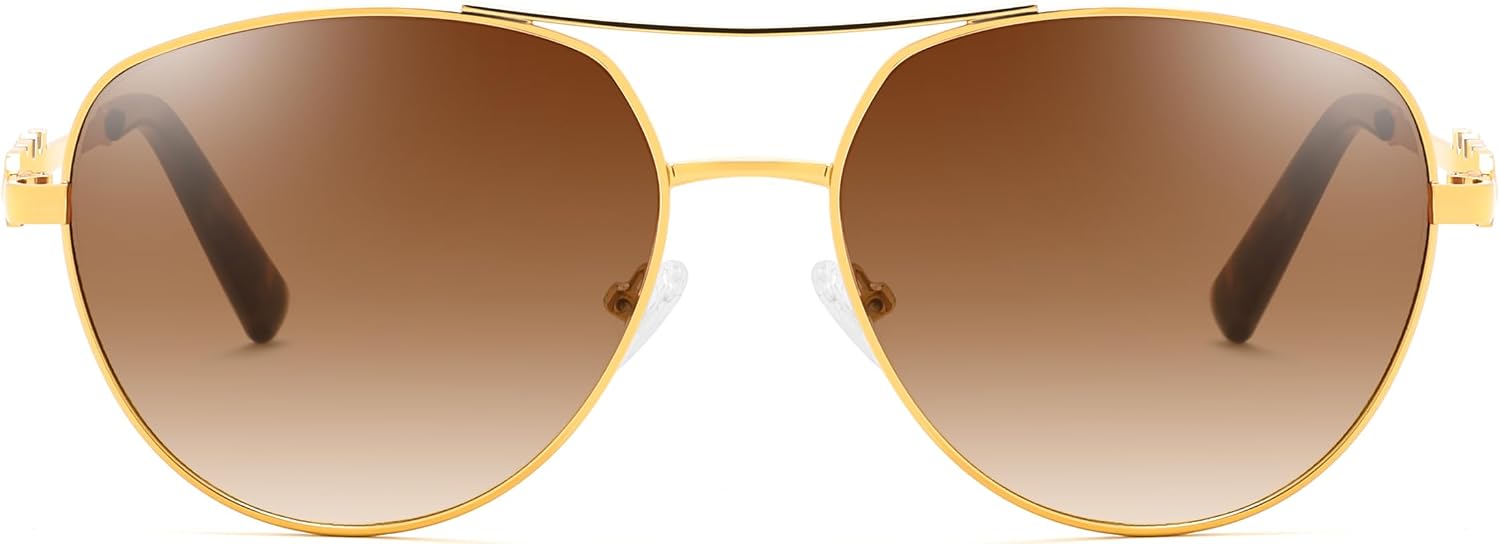 商品图片 3 | B0H4QPVJY6 | FEISEDY Retro Aviator Sunglasses for Women Men UV400 Shades B0409