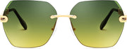 ÉÌƷͼƬ 53 | B083VRLS2Q | FEISEDY Classic Rimless Sunglasses Women Metal Frame Diamond Cutting Lens Sun Glasses B2567