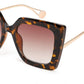 Leopard / 50 Millimeters | B08HVP8PFS | FEISEDY Sunglasses Womens Trendy, Oversized Square Shades, Pearl Inlay Cat Eye Frame UV400 Protection B2625