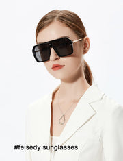 ÉÌƷͼƬ 18 | B0854JYPB2 | FEISEDY Classic Siamese One Piece Sunglasses Nice Rimless Stylish Retro Design for Women Men B2574