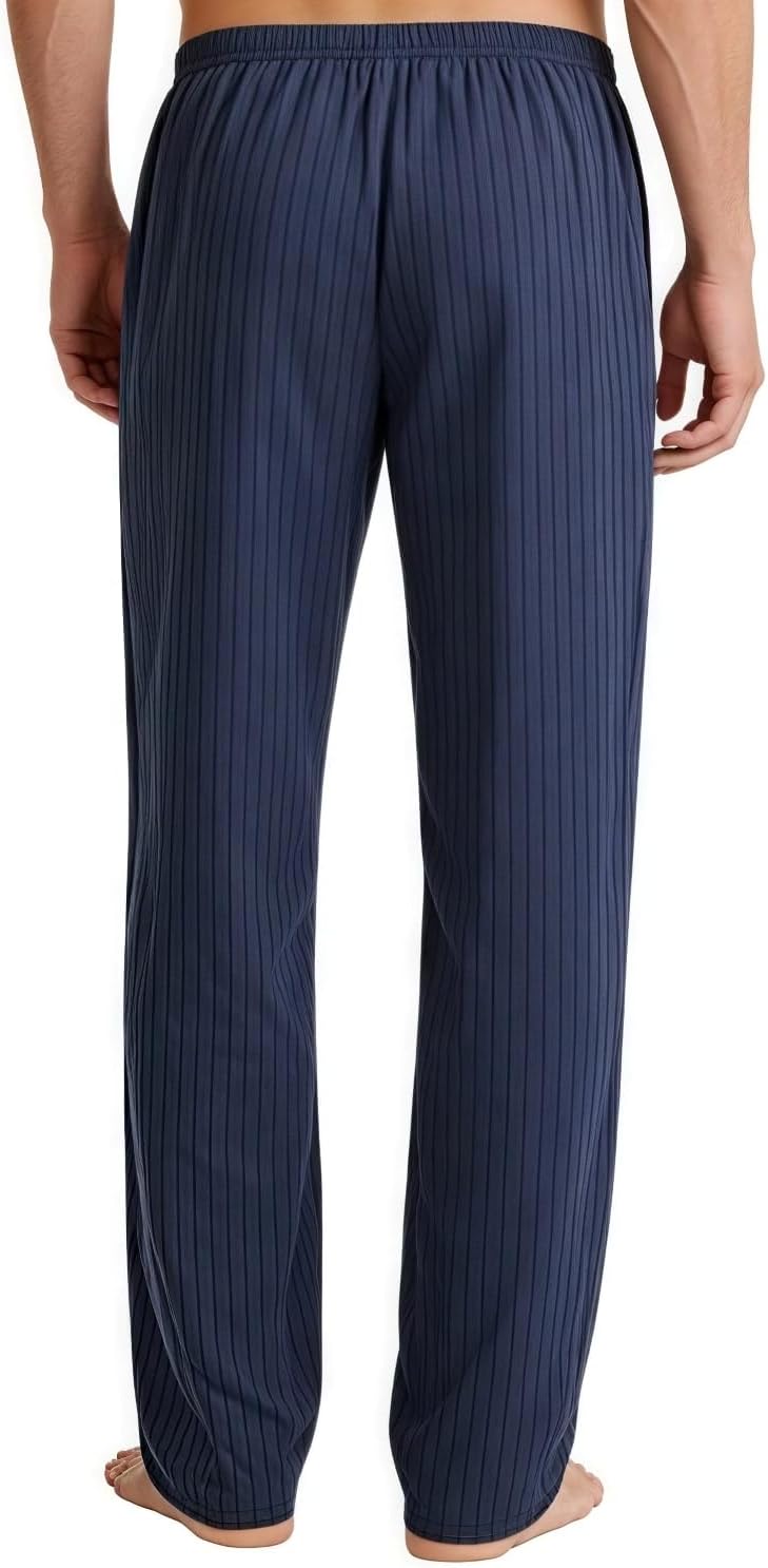 商品图片 4 | B0GC3444V1 | Mens Pajama Pants, Ultra-Thin Lightweight Plaid Cotton Lounge Loose Comfortable Sleepwear Casual Wearable Home Pants(L-XXL)