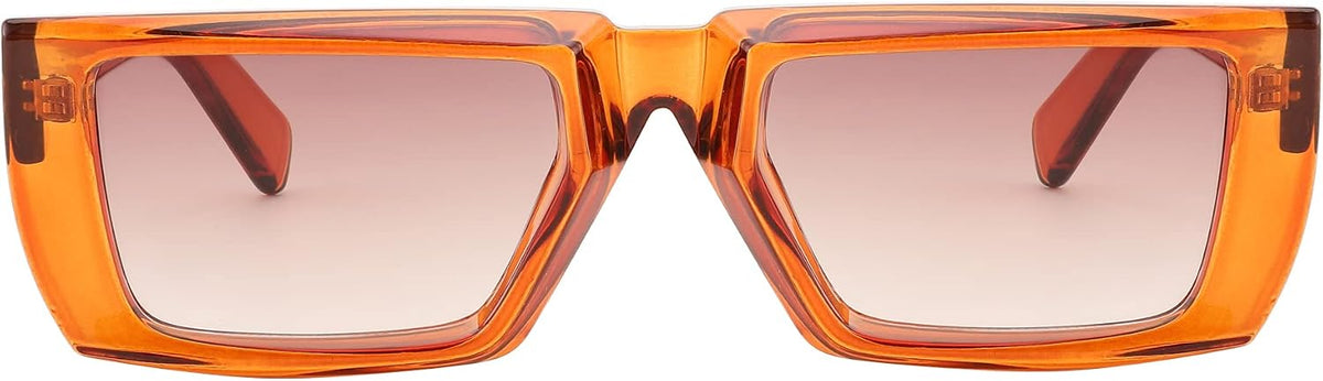 ÉÌƷͼƬ 2 | B0BFZXMDLD | FEISEDY Small Rectangle Sunglasses for Women Men Retro Trendy Thick Plastic Frame Sunglasses Y2K Futuristic Glasses B2339