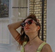 ÉÌƷͼƬ 80 | B07M9V125F | FEISEDY Polarized Vintage Sunglasses American Womens Square Jackie O Cat Eye Sunglasses B2451